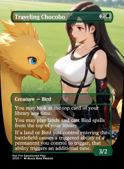 Traveling Chocobo - Various Styles - MTG Anime Custom - Playtest - Image 3