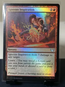 MTG: Igneous Inspiration Strixhaven: School of Mages Foil Red Sorcery Uncommon - Image 1