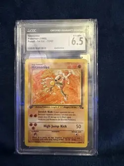 1999 Pokemon Hitmonlee Fossil # 22/62 1st Ed. Non-Holo CGC 6.5 - Image 1