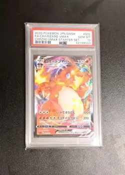 2020 Pokemon SWSH FA/Charizard VMAX Darkness Ablaze PSA 10 - Image 1