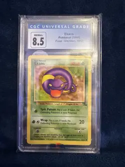 1999 Pokemon Ekans Fossil # 46/62 Non-Holo CGC 8.5 - Image 1