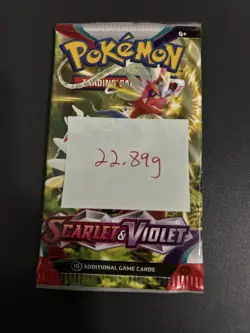 VERY HEAVY 22.89g Scarlet And Violet Base Pokemon TCG Booster Pack - Image 4