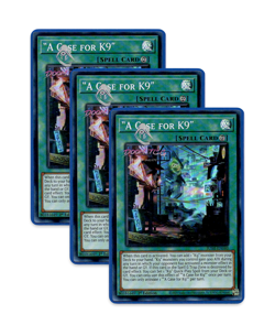 Yugioh! A Case for K9 JUSH-EN040 (SR) 1st Ed 3x "K9 Deck Support" - Image 1