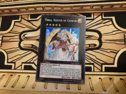 Tiras, Keeper of Genesis GENF-EN044 1st Secret Rare LP Yugioh Card - Image 1