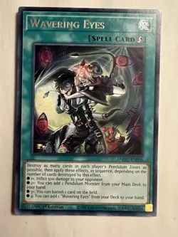 Yugioh TCG Ancient Guardians Wavering Eyes ANGU-EN056 Rare NM - Image 1