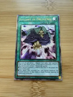 Yugioh Lullaby of Obedience RA04-EN085 Quarter Century Secret Rare NM ✨ - Image 1
