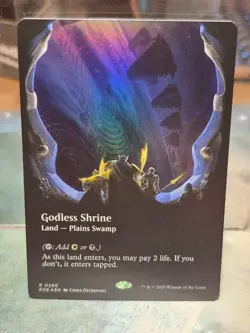 R 0280 Godless Shrine FOIL BORDERLESS VIEWPORT Edge of Eternities MTG Card EOE - Image 1