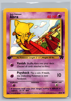 ABRA - 49/82 - 1st Edition Team Rocket - Pokemon Card - LP - Image 1