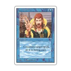 WOTC MtG Unlimited Counterspell (U) EX - Image 1