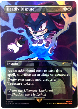 MTG Deadly Dispute (Rainbow Foil) Secret Lair x Sonic 2091 NM - Image 1