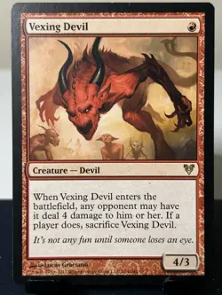 MTG: Vexing Devil Avacyn Restored Regular Rare Red Creature #164 - Image 1