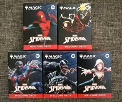 SDCC 2025 Magic The Gathering (MTG) x Spiderman Complete Welcome Deck Set (5) - Image 1