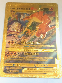 Pokemon Gold Foil Card Charizard Near Mint Single (Pokemon TCG) Charizard V Max - Image 1