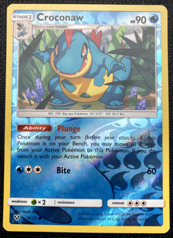 Croconaw 19/73 Shining Legends Reverse Holo NM Pokemon 2017 - Image 1