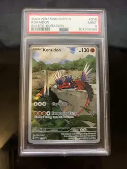 2023 POKEMON SVP EN-SV BLACK STAR PROMO #014 KORAIDON PSA 9 - Image 1