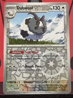 Dubwool 125/142 Sv07: Stellar Crown Reverse Holo Uncommon Pokemon TCG 2024 NM - Image 3