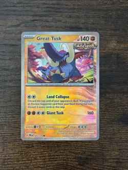 Great Tusk (Poke Ball Pattern) NM 055/131 SV: Prismatic Evolutions Pokemon - Image 1