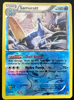 Samurott 39/113 Legendary Treasures Reverse Holo Rare LP Pokemon 2013 - Image 1