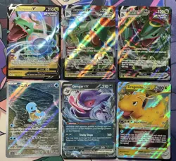Pokemon TCG Lot of 6 Cards Rayquaza VMAX, Squirtle Art Rare, Gengar, Dragonite - Image 1