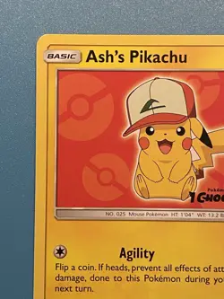 Pokemon Ash’s Pikachu. Sun And Moon Promo. SM109 - Image 2