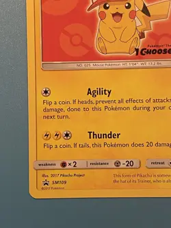 Pokemon Ash’s Pikachu. Sun And Moon Promo. SM109 - Image 5