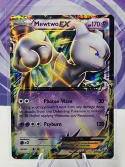 Pokemon Mewtwo EX Full Art Holo Rare XY183 - Image 1