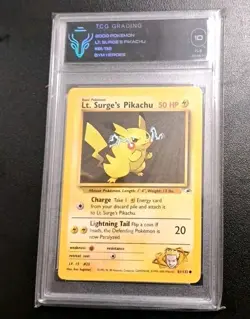 Pokemon Gym Heroes #81 - Lt. Surge's Pikachu - 1st Edition - TCG 10 - Image 1