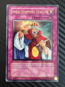 Yugioh Spell-Stopping Statute TLM-EN058 Ultimate Rare 1st Edition DMG - Image 1