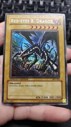 Yugioh Red Eyes B. Dragon BPT-005 Secret Rare REVERSE FOIL MISPRINT - Image 1