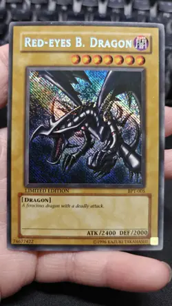 Yugioh Red Eyes B. Dragon BPT-005 Secret Rare REVERSE FOIL MISPRINT - Image 2