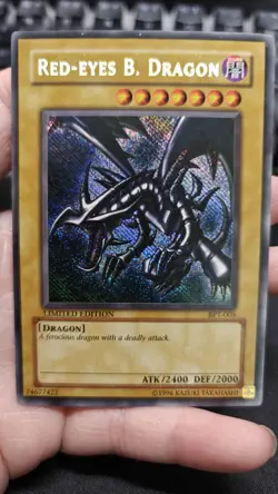 Yugioh Red Eyes B. Dragon BPT-005 Secret Rare REVERSE FOIL MISPRINT - Image 3