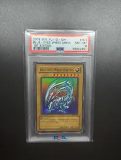 PSA 8 Blue-Eyes White Dragon SDK-001 1st Edition Starter Deck: Kaiba Yugioh - Image 1