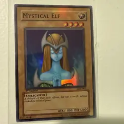 Yugioh! Mystical Elf LOB-062 Super Rare 1st Edition - Image 1