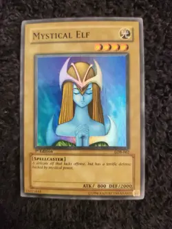 Yugioh! Mystical Elf LOB-062 Super Rare 1st Edition - Image 1