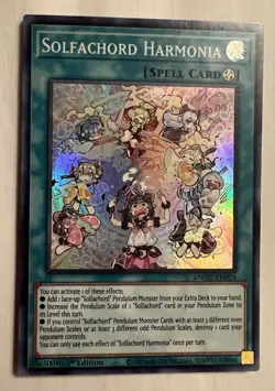 Yugioh TCG Ancient Guardians Solfachord Harmonia ANGU-EN024 Rare NM - Image 1