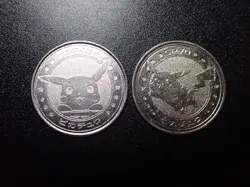 Pokemon Card Meiji Promo Battle Coin Silver Shining Pikachu 2 SET #5432 PLAY - Image 1