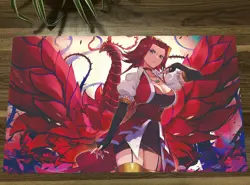 WVICM Playmat Black Rose Dragon Akiza Izinski TCG CCG Pad Trading Card Game Mat - Image 1