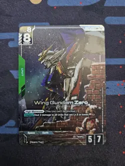 Wing Gundam Zero GD01-024 LR+ Alt Art GUNDAM TCG CARD ENGLISH NEWTYPE RISING -NM - Image 1
