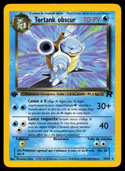 Dark Blastoise (French) 20/82 Team Rocket 1st Edition Regular Rare Pokemon Card - Image 1