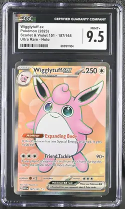 Wigglytuff EX Ultra Rare 187/165 Pokemon 151 English Card 2023 CGC 9.5 - Image 1