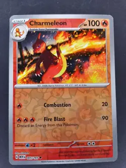Charmeleon 005/165 Reverse Holo English MEW EN 151 Pokemon Card NM - Image 1