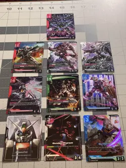 Gundam Card Game FOIL Bundle LR GD01-002 GD01-025 GD01-065 GD01-044 GD01-071 - Image 1