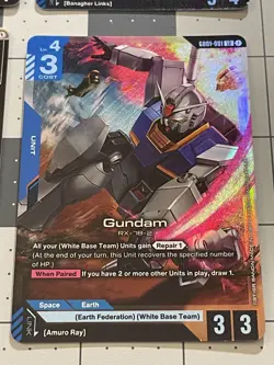 Gundam Card Game FOIL Bundle LR GD01-002 GD01-025 GD01-065 GD01-044 GD01-071 - Image 2