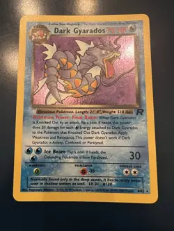 Pokemon Dark Gyarados TCG Holo Rare Card 8/82 Team Rocket NEVER PLAYED - Image 2