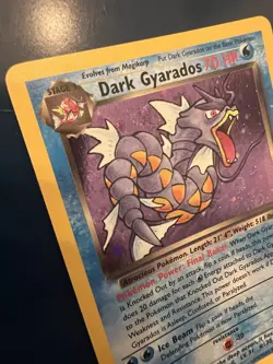 Pokemon Dark Gyarados TCG Holo Rare Card 8/82 Team Rocket NEVER PLAYED - Image 3