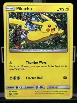 Pokemon Card Pikachu SM04 Black Star Promo HOLO NM - Image 3