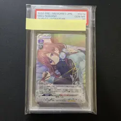 Psa10 Precious Memories The Quintessential Quintuplets Signed Card Nakano Miku I - Image 1