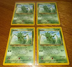 Scyther - 46/75 - Pokemon Neo Discovery 2000 Unlimited Rare Card WOTC 4x - Image 1