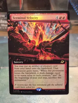 R 0338 Terminal Velocity EXTENDED ART FOIL Rare Edge of Eternities MTG EOE - Image 1