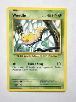 5/108 Weedle Common: Pokemon Trading Card Game XY-12 Evolutions - Image 1